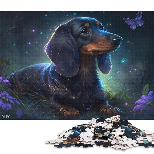 Puzzle für Erwachsene, magischer Dackel, 1000-teiliges Puzzle, Kartonpuzzle, Lernspielzeug für Erwachsene und Kinder 38x26cm/1000 Teile von LiJianXXS