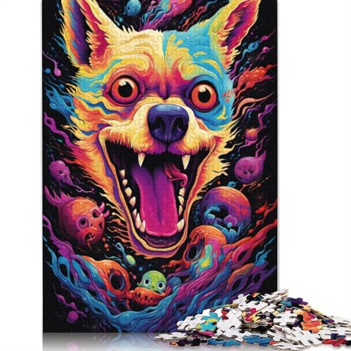 Puzzle für Erwachsene, wütender Chihuahua, 1000 Teile, Holzpuzzle für Erwachsene, geeignet für Erwachsene und Kinder über 12 Jahre, unmögliches Puzzle, 75 x 50 cm von LiJianXXS