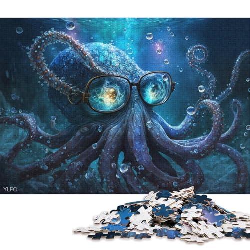 Puzzle für Erwachsene,Geschenke für Erwachsene,Oktopus,magische Tiere,1000 Teile,Puzzle für Erwachsene,Holzpuzzle für Erwachsene und Kinder ab 12 Jahren,Lernpuzzle,Familienspiel 75x50cm/1000 Teile von LiJianXXS