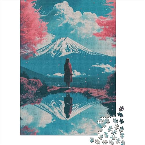 Puzzle für Erwachsene 1000, Mount Fuji, Japan-Puzzle, Lernspielzeug, gutes Puzzle-Geschenk für Erwachsene und Kinder, Heimdekoration, Größe: 75 x 50 cm von LiJianXXS