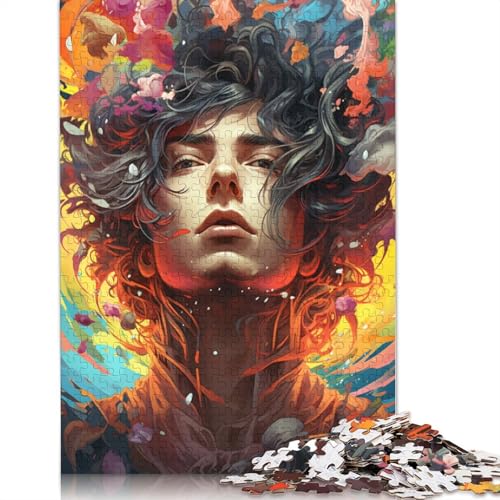 Puzzle für Erwachsene 1000 Bunte psychedelische Fantasie-Puzzles für Erwachsene, Holzpuzzle, Lernspiel, 75 x 50 cm von LiJianXXS