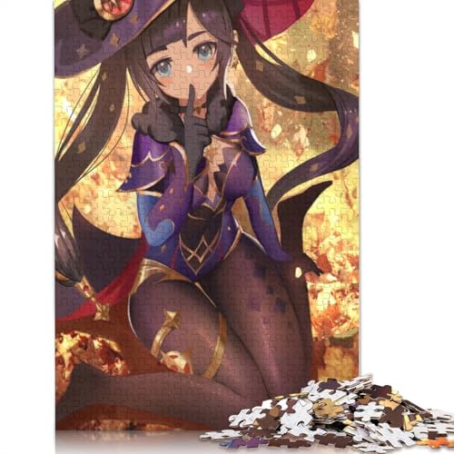 Puzzle für Erwachsene 1000 Genshin Impact Puzzle für Erwachsene, Papppuzzle, Spielzeug-Wanddekoration (Größe 38 x 26 cm) von LiJianXXS