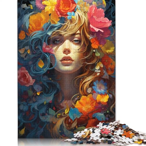 Puzzle für Erwachsene 1000 Puzzle-Spielzeuge mit Rosenfrauen-Puzzle für Erwachsene, Holzpuzzle, anspruchsvolles Spiel, 75 x 50 cm von LiJianXXS