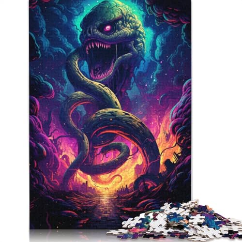 Puzzle für Erwachsene 1000 Teile, Art Snake Puzzles, Holzpuzzles, Lernspiele, Heimdekorationspuzzle. 75 x 50 cm von LiJianXXS