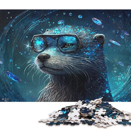 Puzzle für Erwachsene 1000 Teile, Magische Otter-Krieger, Puzzle für Kinder, Kartonpuzzle, Heimdekoration, 38 x 26 cm von LiJianXXS