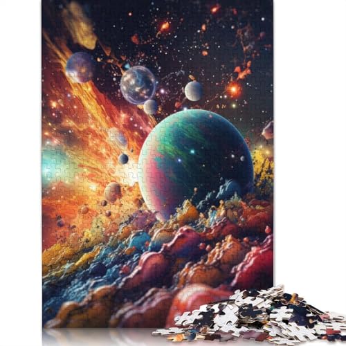 Puzzle für Erwachsene 1000 Teile Buntes Universum-Puzzle für Erwachsene Puzzle aus Pappe Puzzle Hands-on-Spiel Größe: 38 x 26 cm von LiJianXXS