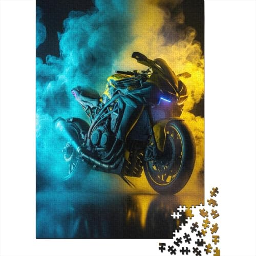 Puzzle für Erwachsene 1000 Teile Coole Motorräder Puzzle Kinderpuzzle Intellektuelles Lernspiel DIY-Spielzeug Größe: 75 x 50 cm von LiJianXXS