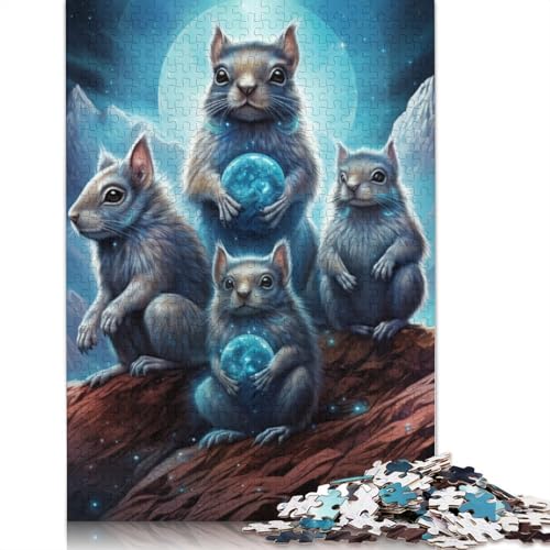 Puzzle für Erwachsene 1000 Teile Fantastische Eichhörnchen Puzzle für Erwachsene Kartonpuzzle Puzzle Hands-on-Spiel Größe: 38x26cm von LiJianXXS