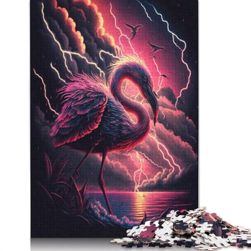 Puzzle für Erwachsene 1000 Teile Fantasy Flamingo Puzzle für Erwachsene Holzpuzzle Heimdekoration Größe: 75x50cm von LiJianXXS