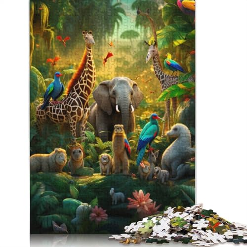 Puzzle für Erwachsene 1000 Teile Kunst Süßes Eichhörnchen-Puzzle für Erwachsene Holzpuzzle Puzzle Hands-on-Spiel Größe: 75x50cm von LiJianXXS