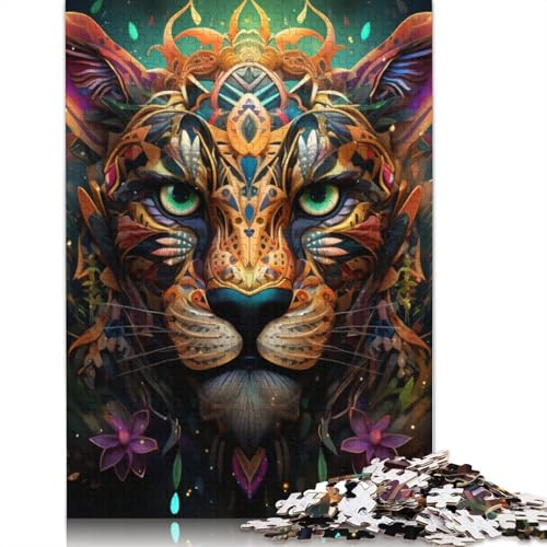 Puzzle für Erwachsene Afrikanischer Leopard 1000-teiliges Puzzle Papppuzzle für Erwachsene und Kinder ab 12 Jahren Herausforderungsspielzeug Größe: 38 x 26 cm von LiJianXXS