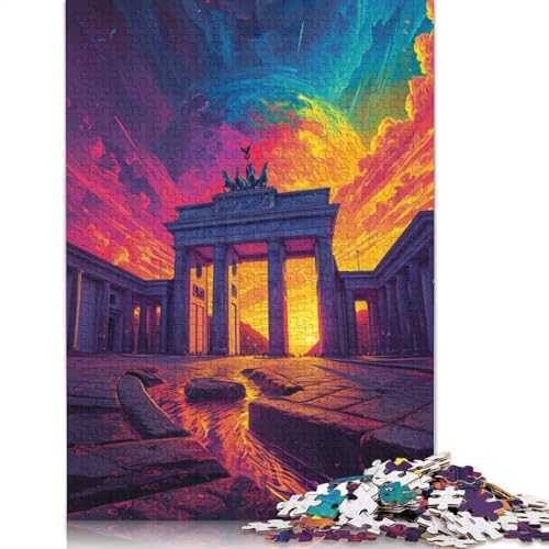 Puzzle für Erwachsene Brandenburger Tor, Deutschland Puzzle für Erwachsene 1000 Teile Holzpuzzle für Erwachsene und Kinder ab 12 Jahren für Erwachsene Puzzlegeschenke 75x50cm von LiJianXXS