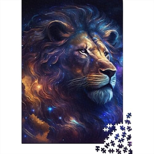 Puzzle für Erwachsene Cosmic Lion, 1000 Teile, großes Puzzle für Erwachsene, tolles Geschenk für Erwachsene | Spiele (Größe 75x50 cm) von LiJianXXS