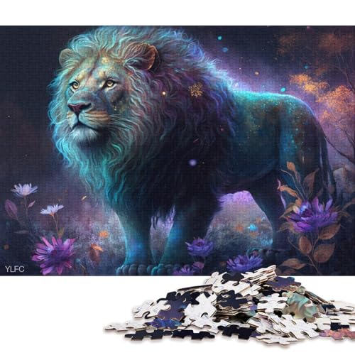 Puzzle für Erwachsene Der Dschungel-Magie-Löwe 1000-teiliges Puzzle Holzpuzzle Lernspielzeug für Erwachsene und Kinder 75x50cm / 1000 Teile von LiJianXXS