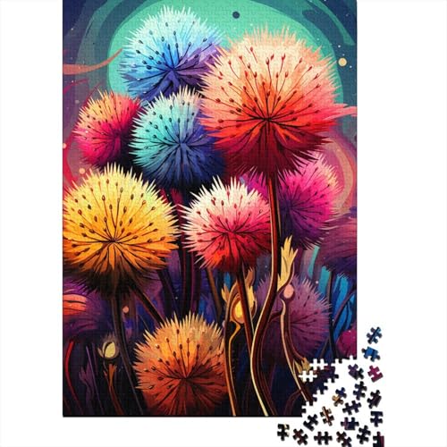 Puzzle für Erwachsene Die farbenfrohe Psychedelia von Burdock - Puzzle für Erwachsene,1000 Teile,Holzpuzzle für Erwachsene und Kinder ab 12 Jahren,schwieriges und anspruchsvolles Puzzle 50x75 cm von LiJianXXS