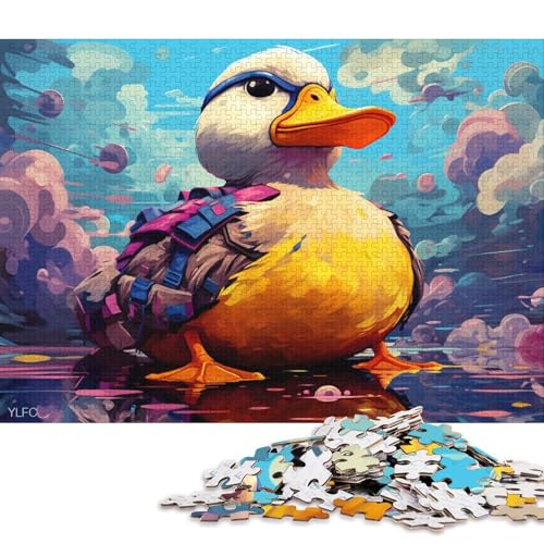 Puzzle für Erwachsene mit 1000 Teilen, Ente, Tier, Roboter, Puzzle für Erwachsene, Holzpuzzle, tolle Geschenke zu Weihnachten 75x50cm/1000 Teile von LiJianXXS