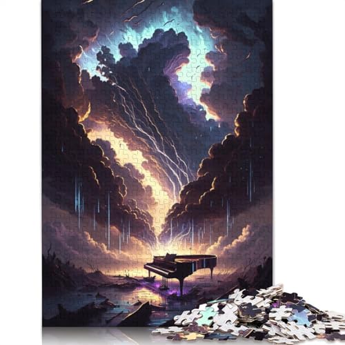 Puzzle für Erwachsene und Kinder, 1000 Teile, Fantasy Art Piano-Puzzle für Erwachsene, Kartonpuzzle, Puzzle für Kinder, Geschenke, Größe: 38 x 26 cm von LiJianXXS