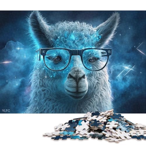 Puzzle für Erwachsene und Kinder, 1000 Teile, Magic Dream Alpaca, Puzzle für Erwachsene, Holzpuzzle, lustige Puzzlespiele, 75 x 50 cm von LiJianXXS