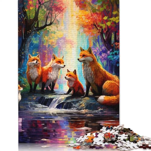 Puzzle für Erwachsene und Kinder, 1000 Teile, Tierparty-Puzzle für Erwachsene, Holzpuzzle, tolles Geschenk für Erwachsene, Größe: 75 x 50 cm von LiJianXXS