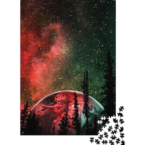 Puzzle für Erwachsene und Kinder, 1000 Teile, Weltraum, außerirdischer Planet, Puzzle für Holzpuzzle, tolles Geschenk für Erwachsene, Größe: 75 x 50 cm von LiJianXXS