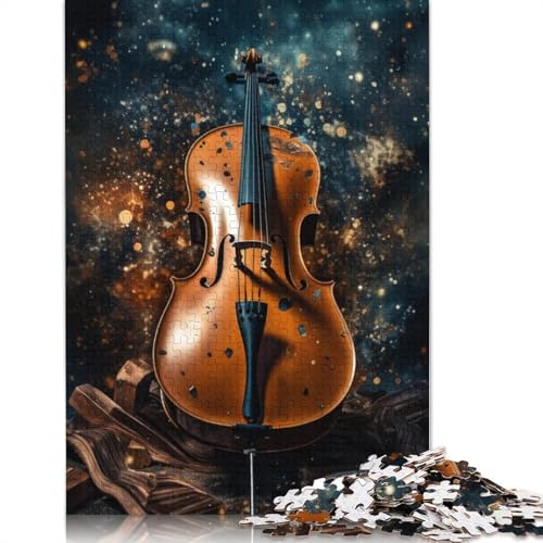 Puzzle für Erwachsene und Kinder, Art Star Violine, Puzzle für Erwachsene, 1000 Teile, Kartonpuzzle für Erwachsene und Kinder ab 12 Jahren, Spielzeug, Denkspiel, Größe: 38 x 26 cm von LiJianXXS