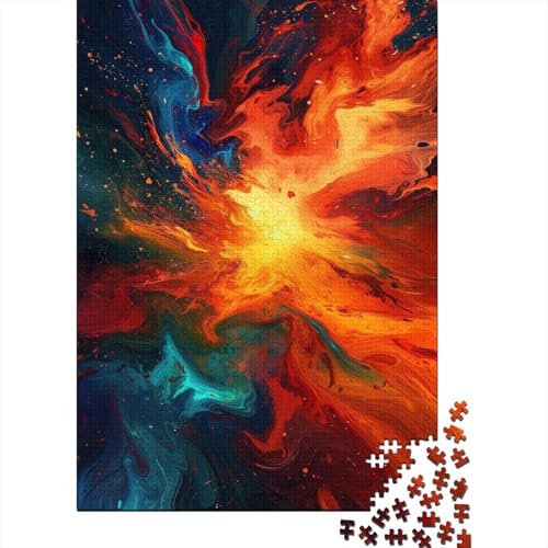 Puzzle für Erwachsene und Kinder, Bunte Explosionsgalaxie, 1000-teiliges Puzzle, Holzpuzzle für Erwachsene, Geschenke, Lernspiel für Erwachsene und Kinder, Größe: 75 x 50 cm von LiJianXXS