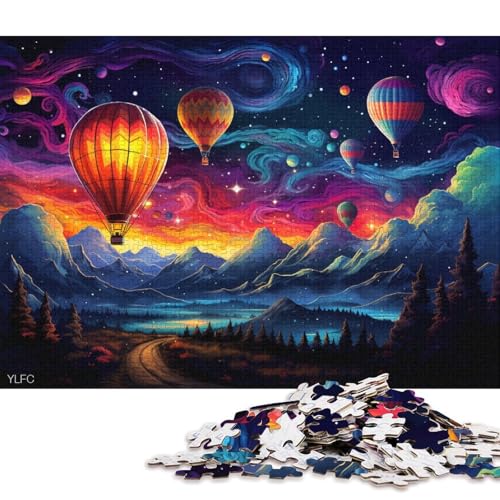 Puzzle für Erwachsene und Kinder, Bunte Heißluftballons, 1000 Teile, Puzzle aus Holz, geeignet für Erwachsene und Kinder ab 12 Jahren, anspruchsvolles Spiel, Geschenke 75x50cm/1000 Teile von LiJianXXS