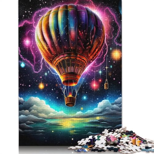 Puzzle für Erwachsene und Kinder, Bunte Heißluftballons, 1000 Teile, Puzzle aus Holz für Erwachsene und Kinder ab 12 Jahren, anspruchsvolles Spiel, Geschenke, Größe: 75 x 50 cm von LiJianXXS