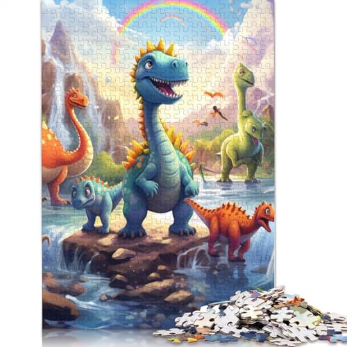 Puzzle für Erwachsene und Kinder, Dinosaurierwelt-Puzzle für Erwachsene, 1000 Puzzleteile aus Pappe für Erwachsene und Kinder ab 12 Jahren, Spielzeug, Denkspiel, Größe: 38 x 26 cm von LiJianXXS