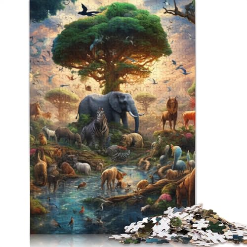 Puzzle für Erwachsene und Kinder, Tier-Eulen-Puzzle für Erwachsene, 1000 Puzzleteile aus Pappe für Erwachsene und Kinder ab 12 Jahren, Spielzeug, Denkspiel, Größe: 38 x 26 cm von LiJianXXS