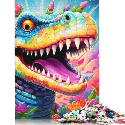 Puzzle für Erwachsene und Kinder, Tier-Nilkrokodile, 1000 Teile, Puzzle aus Holz für Erwachsene und Kinder ab 12 Jahren, anspruchsvolles Spiel, Geschenke, Größe: 75 x 50 cm von LiJianXXS