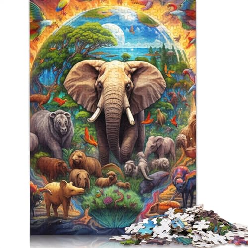 Puzzle für Erwachsene und Kinder, Tier-Puzzle, Bunte Hunde, Puzzle für Erwachsene, 1000 Teile, Kartonpuzzle für Erwachsene und Kinder ab 12 Jahren, Spielzeug, Denkspiel, Größe: 38 x 26 cm von LiJianXXS