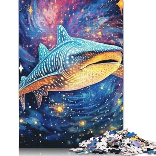 Puzzle für Erwachsene und Kinder, Tier-Puzzle, Bunte Wale, Puzzle für Erwachsene, 1000 Teile, Holzpuzzle für Erwachsene und Kinder ab 12 Jahren, Spielzeug, Denkspiel, Größe: 75 x 50 cm von LiJianXXS