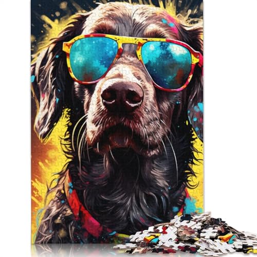 Puzzle für Erwachsene und Kinder, Tier-Puzzle mit bunten Hunden, Puzzle für Erwachsene, 1000 Teile, Holzpuzzle für Erwachsene und Kinder ab 12 Jahren, Spielzeug, Denkspiel, Größe: 75 x 50 cm von LiJianXXS