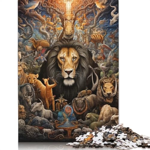 Puzzle für Erwachsene und Kinder, Tier-Puzzle mit bunten Hunden, Puzzle für Erwachsene, 1000 Teile, Holzpuzzle für Erwachsene und Kinder ab 12 Jahren, Spielzeug, Denkspiel, Größe: 75 x 50 cm von LiJianXXS