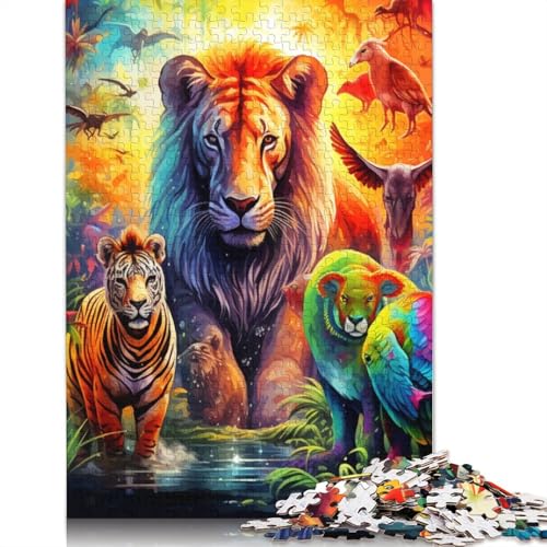 Puzzle für Erwachsene und Kinder, afrikanische Tiere, Puzzle für Erwachsene, 1000 Teile, Holzpuzzle für Erwachsene und Kinder ab 12 Jahren, Spielzeug, Denkspiel, Größe: 75 x 50 cm von LiJianXXS