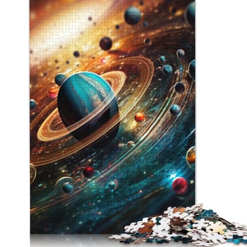 Puzzle für Erwachsene und Kinder, farbenfrohes Universum, 1000 Teile, Puzzle aus Pappe für Erwachsene und Kinder ab 12 Jahren, anspruchsvolles Spiel, Geschenke, Größe: 38 x 26 cm von LiJianXXS