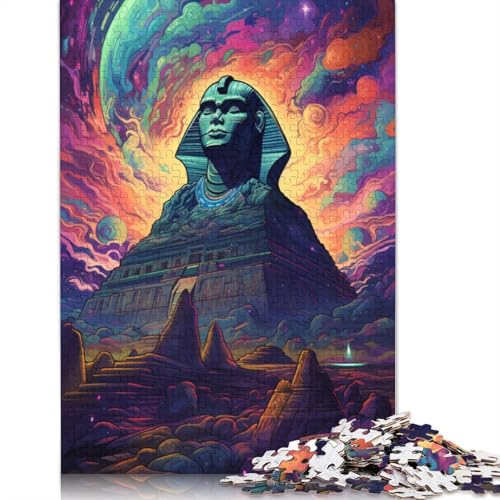 Puzzle für Kinder, Große Sphinx von Gizeh, Erwachsenen-Puzzle 1000 Teile, Holzpuzzle für Erwachsene und Kinder ab 12 Jahren, Puzzle, tolles Geschenk für Erwachsene, 75 x 50 cm von LiJianXXS