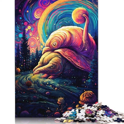 Puzzle für Kinder, Kunst-Schnecke, Erwachsenen-Puzzle 1000 Teile, Holzpuzzle für Erwachsene und Kinder ab 12 Jahren, Puzzle, tolles Geschenk für Erwachsene, 75 x 50 cm von LiJianXXS