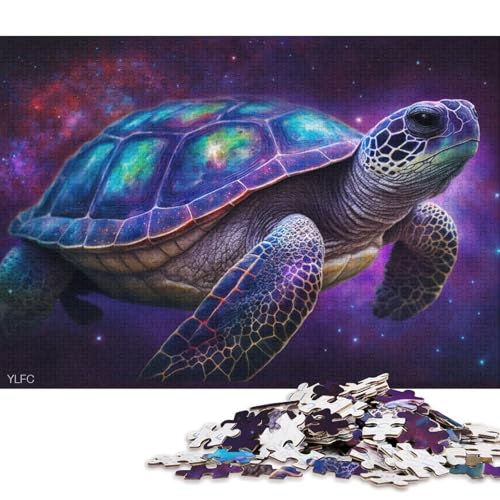 Puzzle für Kinder, kosmische Tierschildkröte, Puzzle für Erwachsene, 1000 Teile, Kartonpuzzle für Erwachsene und Kinder ab 12 Jahren, Puzzle, tolles Geschenk für Erwachsene, 38 x 26 cm von LiJianXXS