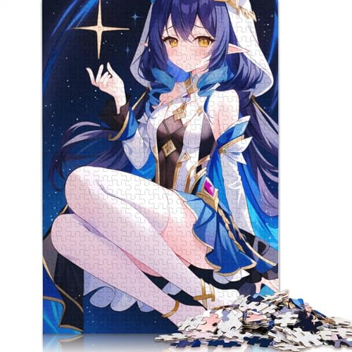 Puzzle mit 1000 Teilen, Genshin Impact Layla-Puzzles, Holzpuzzles, tolles Geschenk für Erwachsene (Größe 75 x 50 cm) von LiJianXXS