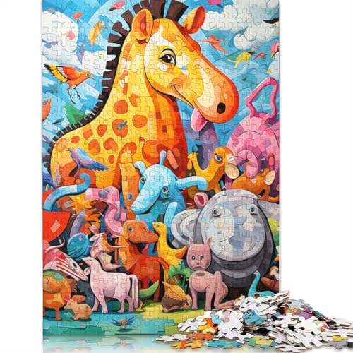 Puzzle mit 1000 Teilen, Tier-Alpaka-Puzzle für Erwachsene, Holzpuzzle, lustige Puzzlespiele, Größe: 75 x 50 cm von LiJianXXS