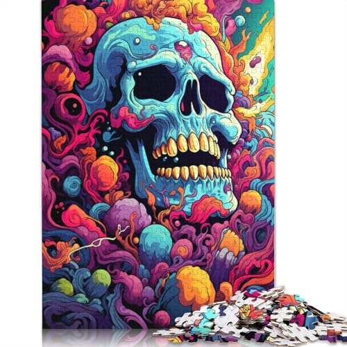 Puzzle mit 1000 Teilen, farbenfrohes psychedelisches Monster-Puzzle für Erwachsene, Kartonpuzzle, Lernspiel, Herausforderungsspielzeug, 38 x 26 cm von LiJianXXS