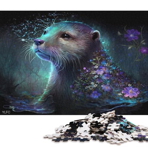 Puzzle mit 1000 Teilen, magischer Otter, Puzzle für Erwachsene, Holzpuzzle, Lernspiel, Herausforderungsspielzeug 75x50cm/1000 Stück von LiJianXXS