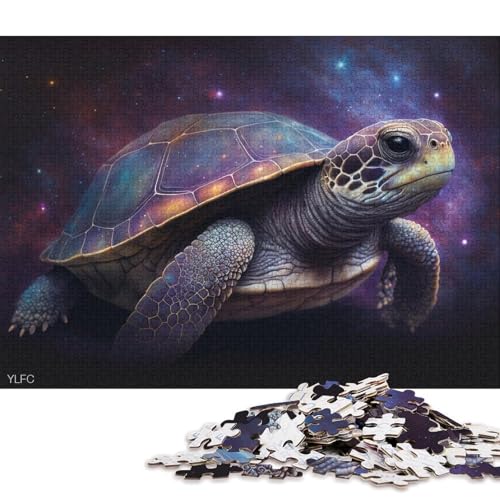 Puzzle mit 1000 Teilen für Erwachsene, kosmische Tierschildkröte, Puzzle für Erwachsene, Holzpuzzle, tolles Geschenk für Erwachsene 75x50cm/1000 Teile von LiJianXXS