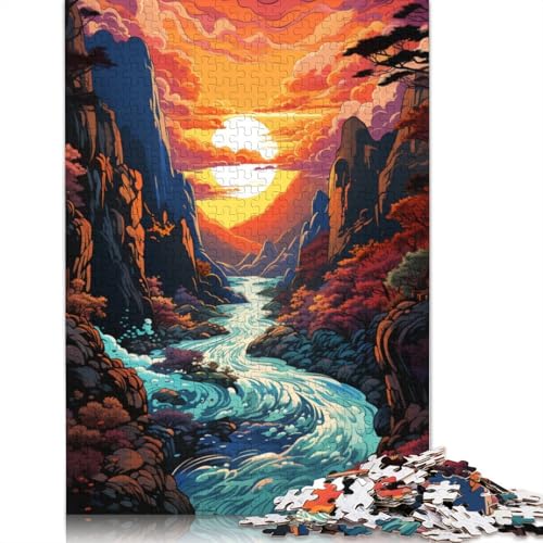 Puzzles für Erwachsene und Kinder. Die farbenfrohe,psychedelische Schönheit der Akachiho-Schlucht. Puzzle für Erwachsene,1000 Teile,Holzpuzzle,geeignet für Erwachsene und Kinder ab 12 Jahren von LiJianXXS