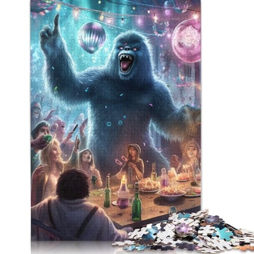 Puzzles für Tierpartys, 1000 Teile, Puzzles für Erwachsene, Kartonpuzzles für Erwachsene und Kinder, Heimdekoration, Puzzlespielzeug, Größe: 38 x 26 cm von LiJianXXS