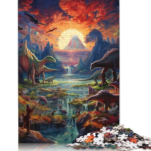 Puzzles für die Dinosaurierwelt, 1000 Teile, Puzzle für Erwachsene, Holzpuzzle für Erwachsene und Kinder, Heimdekoration, Puzzlespielzeug, Größe: 75 x 50 cm von LiJianXXS