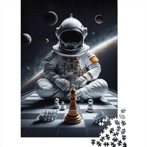 Schachuniversum-Puzzle für Erwachsene, Teenager, Puzzle 1000 Teile für Erwachsene, Holzpuzzle, Puzzle für Erwachsene, Geschenke (Größe 75x50 cm) von LiJianXXS