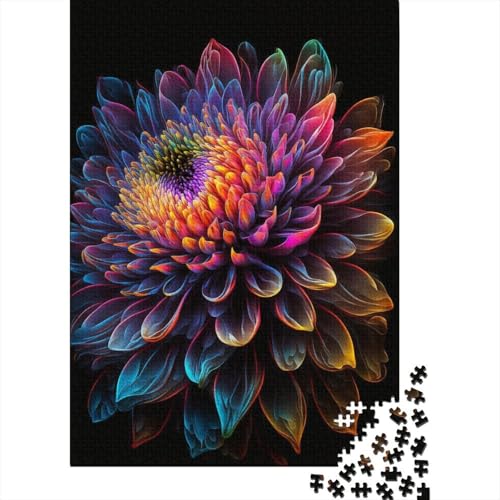 Schöne Blume 1000 Puzzles für Erwachsene/Puzzle für Erwachsene und Kinder/Gedankenspiel-Puzzle Familienspiele Puzzles Größe: 75x50cm von LiJianXXS